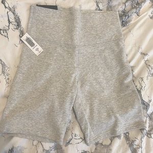 Aritzia Atmopshere Brushed Terry Cool Grey Biker shorts